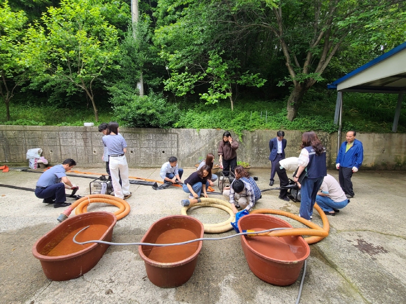 정미면, 풍수해 대비 양수기 가동 교육 실시 이미지